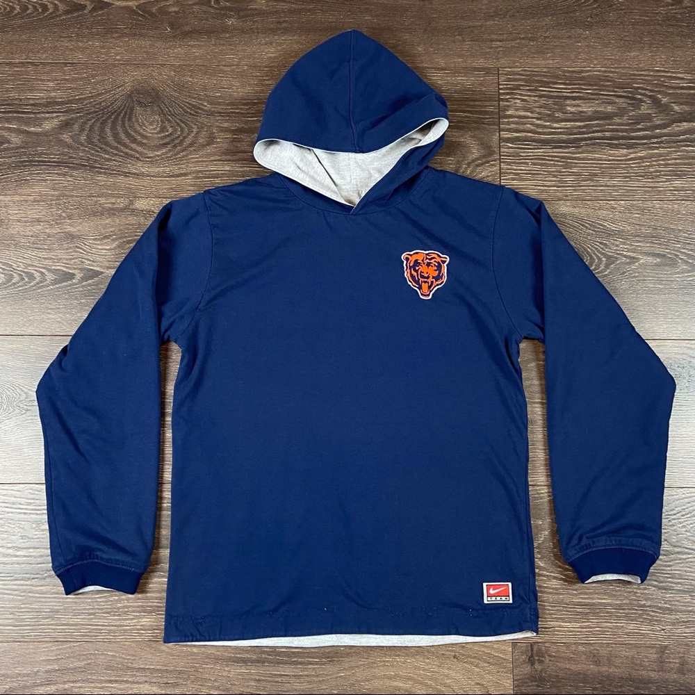 Nike Chicago Bears Reversible Sweatshirt Hoodie Size Large Youth
